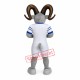 Power Grey Ram Mascot Costume Power Grey Ram Mascot Costume