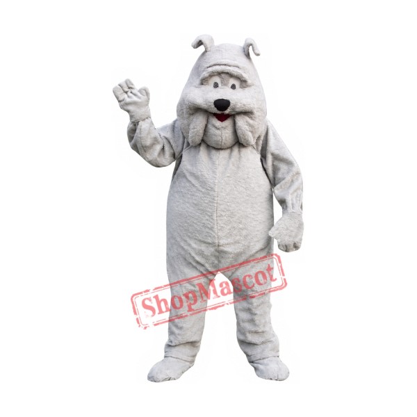 Professional Grey Bulldog Mascot Costume Professional Grey Bulldog Mascot Costume