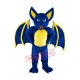 Fierce Blue Bat Mascot Costume Fierce Blue Bat Mascot Costume