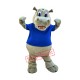 Power Hippo Mascot Costume Power Hippo Mascot Costume
