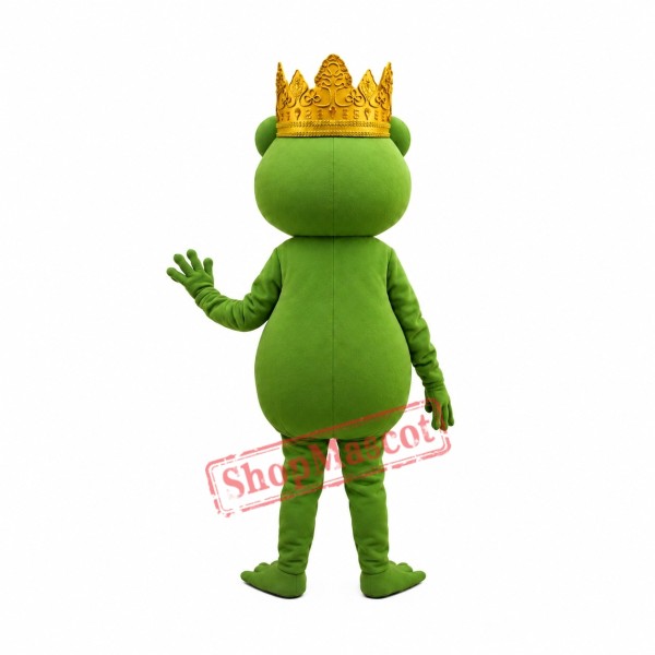 Frog King Mascot Costume Frog King Mascot Costume