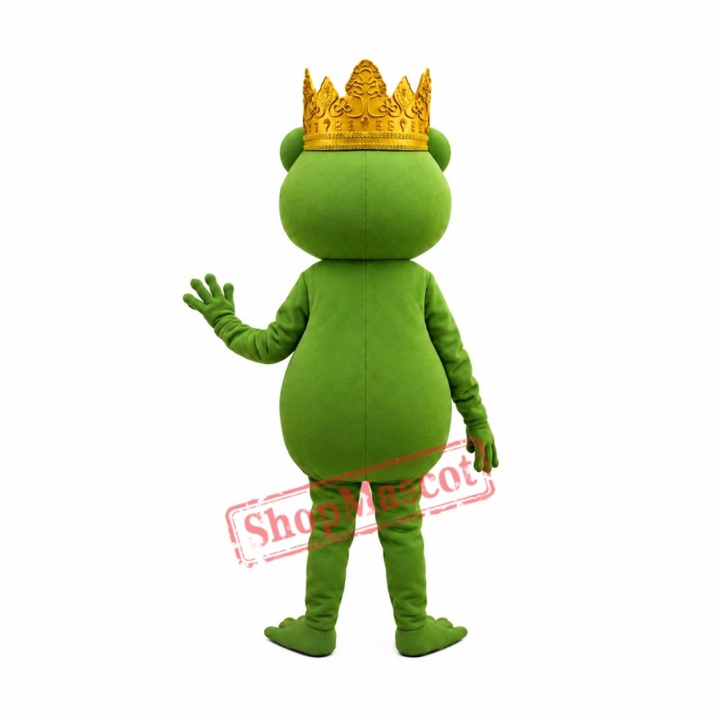 Frog King Mascot Costume Frog King Mascot Costume