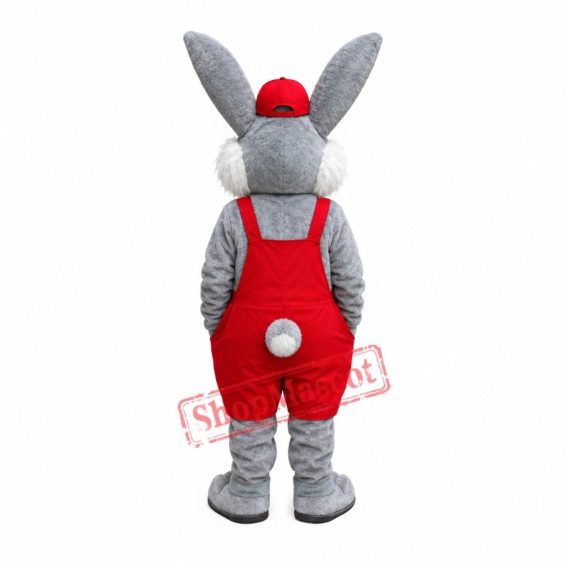 Lovely Grey & White Rabbit Mascot Costume Lovely Grey & White Rabbit Mascot Costume