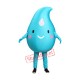 Happy Blue Water Drop Mascot Costume