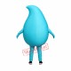 Happy Blue Water Drop Mascot Costume