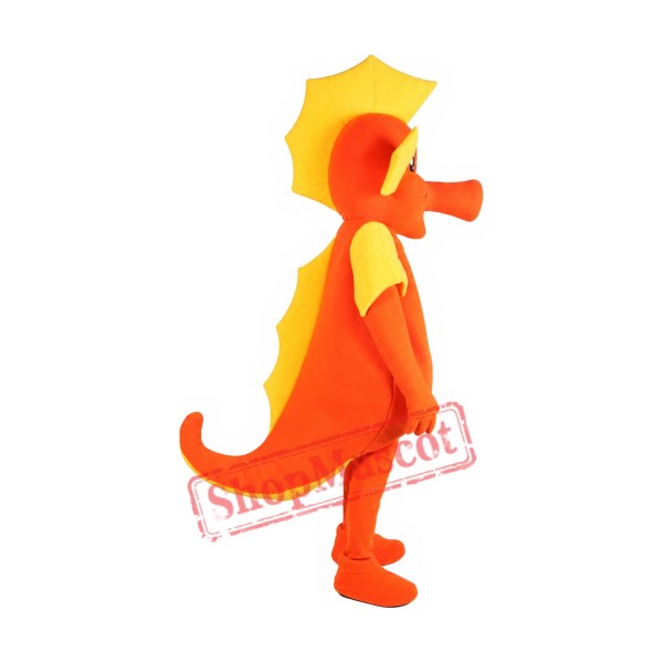 Coral Seahorse Mascot Costume Coral Seahorse Mascot Costume