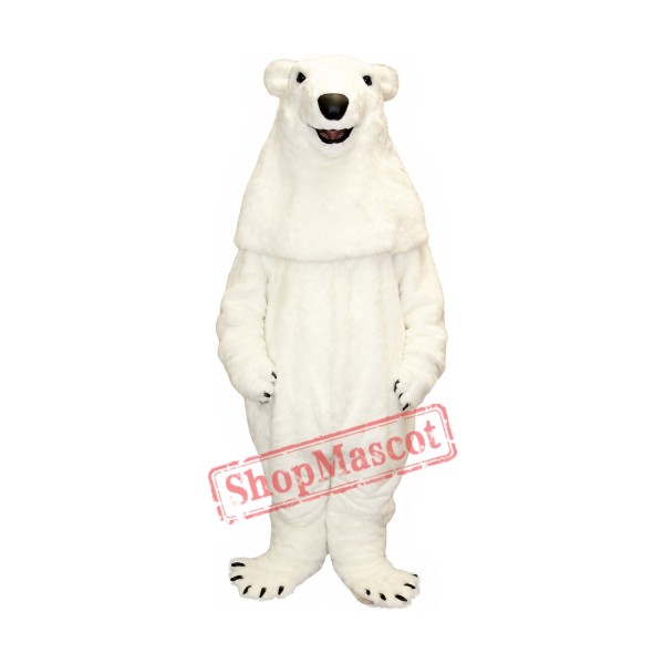 Friendly White Polar Bear Mascot Costume Friendly White Polar Bear Mascot Costume