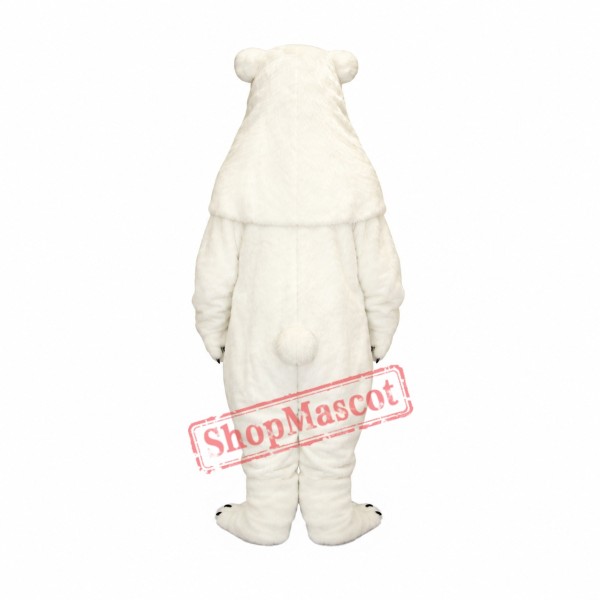 Friendly White Polar Bear Mascot Costume Friendly White Polar Bear Mascot Costume