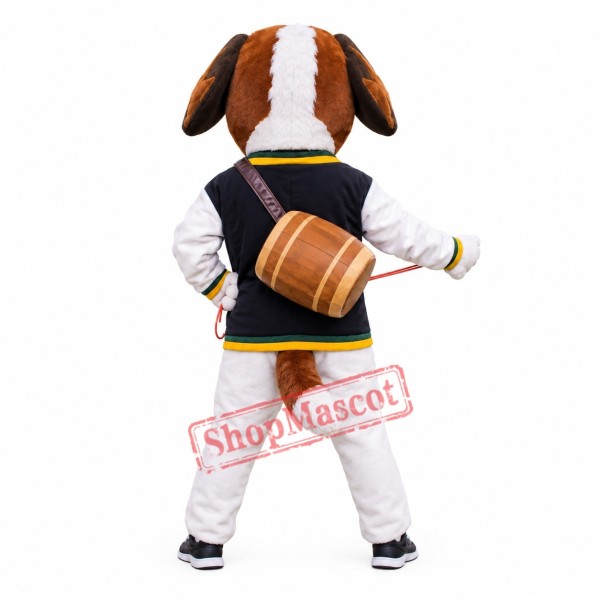 Superb Saint Bernard Dog Mascot Costume Superb Saint Bernard Dog Mascot Costume