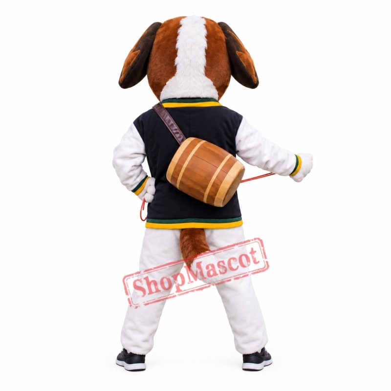 Superb Saint Bernard Dog Mascot Costume Superb Saint Bernard Dog Mascot Costume
