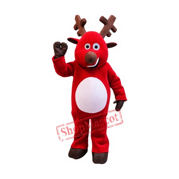 Lovely Red Deer Mascot Costume Lovely Red Deer Mascot Costume
