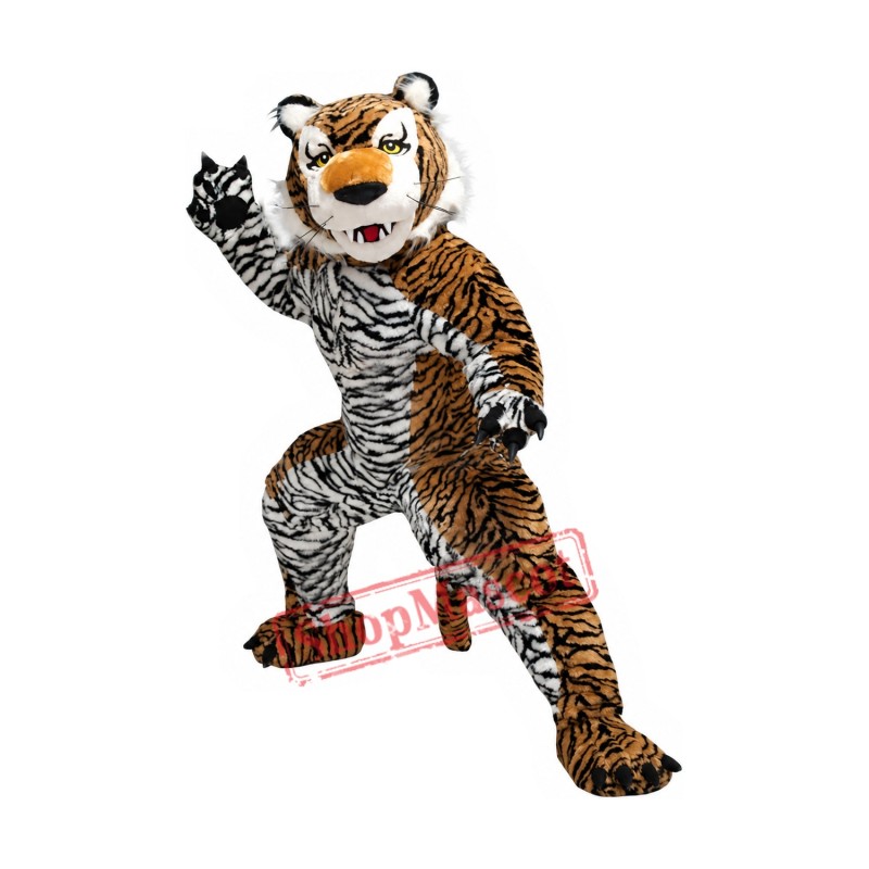 Toothy Tiger Mascot Costume Toothy Tiger Mascot Costume