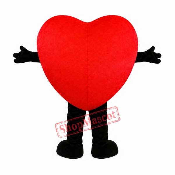 Smile Red Heart In Love Mascot Costume Smile Red Heart In Love Mascot Costume