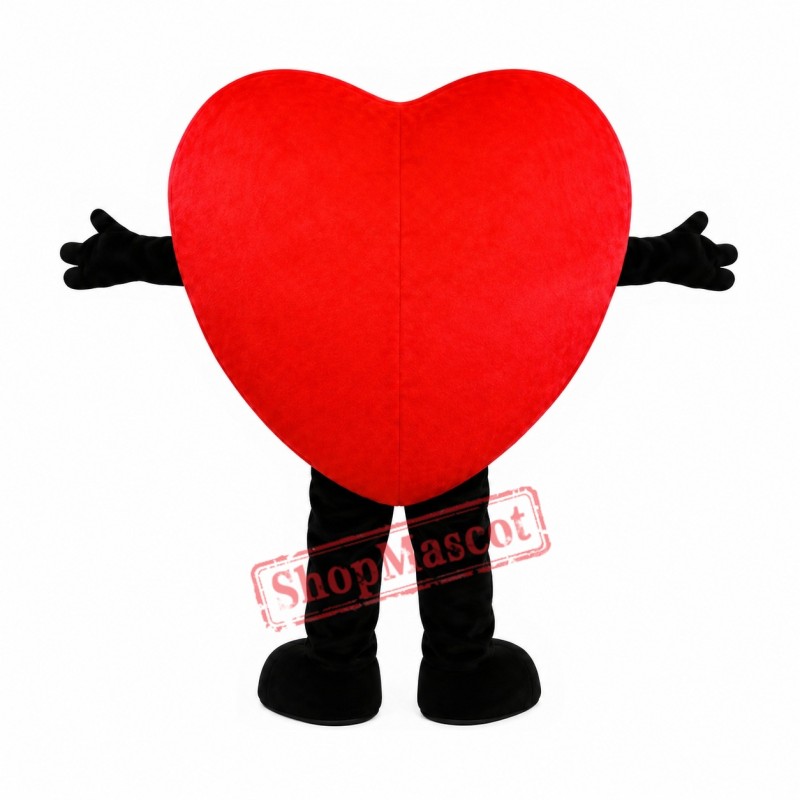 Smile Red Heart In Love Mascot Costume Smile Red Heart In Love Mascot Costume