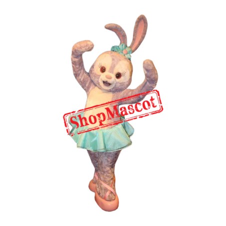Dancing Grey Rabbit Mascot Costume