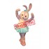 Dancing Grey Rabbit Mascot Costume