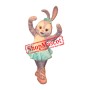 Dancing Grey Rabbit Mascot Costume