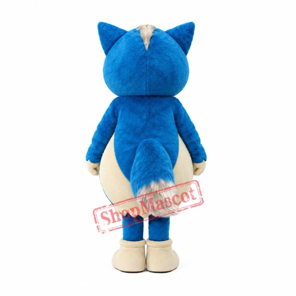 Little Cute Blue Wolf Mascot Costume Little Cute Blue Wolf Mascot Costume
