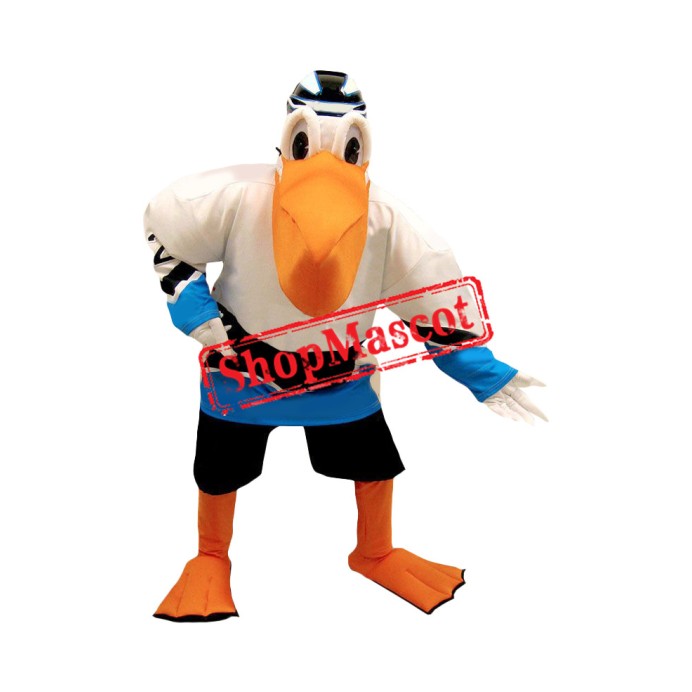 College Sport Pelican Mascot Costume
