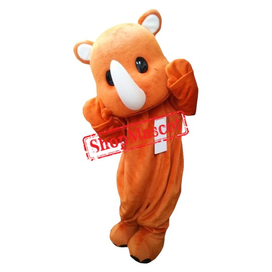Orange Rhinoceros Mascot Costume