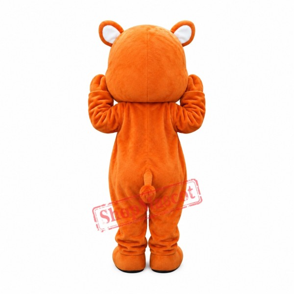 Orange Rhinoceros Mascot Costume Orange Rhinoceros Mascot Costume