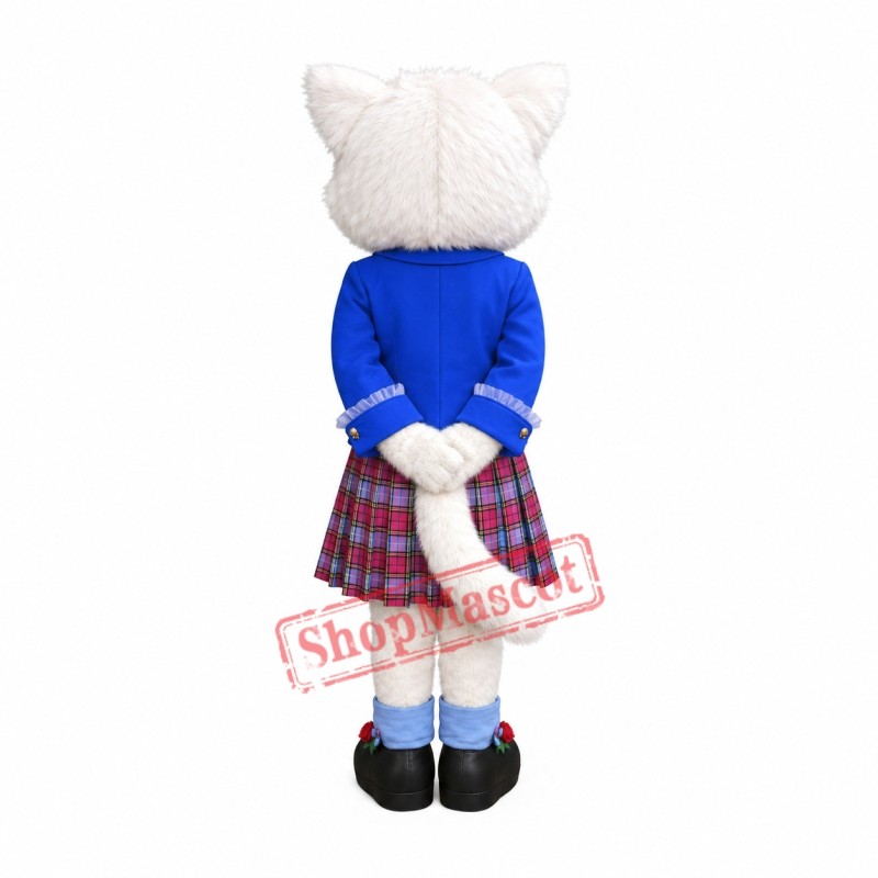 Beautiful White Cat Mascot Costume Beautiful White Cat Mascot Costume