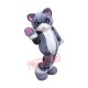 Superb Lovely Grey & White Cat Mascot Costume