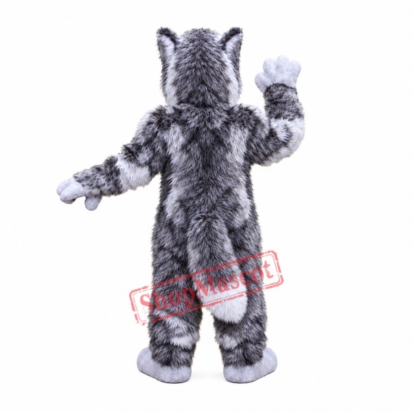 Grey & White Wolf Mascot Costume Grey & White Wolf Mascot Costume