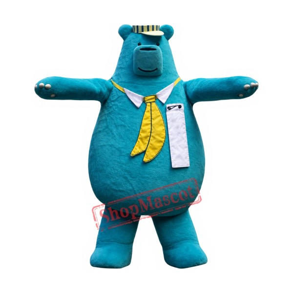 Little Blue Bear Mascot Costume Little Blue Bear Mascot Costume