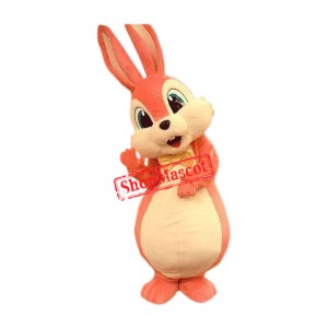 Superb Lovely Pink Rabbit Mascot Costume