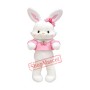 Lovely Pink White Rabbit Mascot Costume