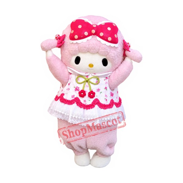 Superb Lovely Pink Sheep Mascot Costume