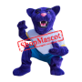 Superb Purple Leopard Mascot Costume
