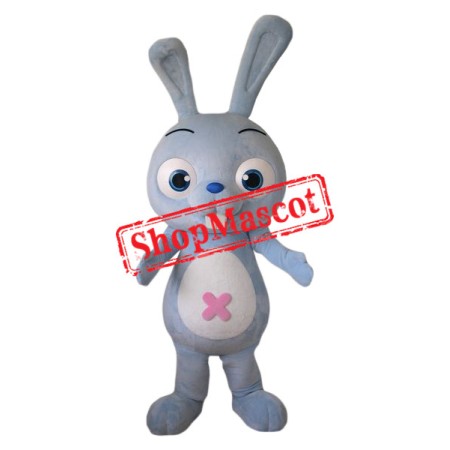 Affordable Blue Cute Rabbit Mascot Costume