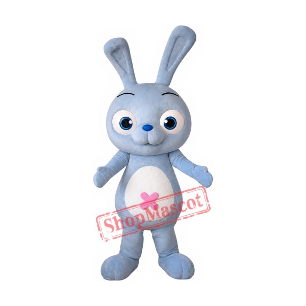 Affordable Blue Cute Rabbit Mascot Costume