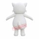 Fierce White Cat Mascot Costume Fierce White Cat Mascot Costume
