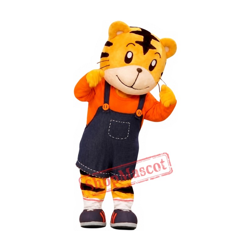 Happy Lightweight Cartoon Tiger Mascot Costume Happy Lightweight Cartoon Tiger Mascot Costume