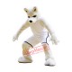 College White Sport Wolf Mascot Costume