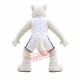 College White Sport Wolf Mascot Costume