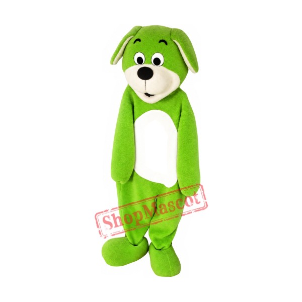 Lovely Green Dog Mascot Costume Lovely Green Dog Mascot Costume