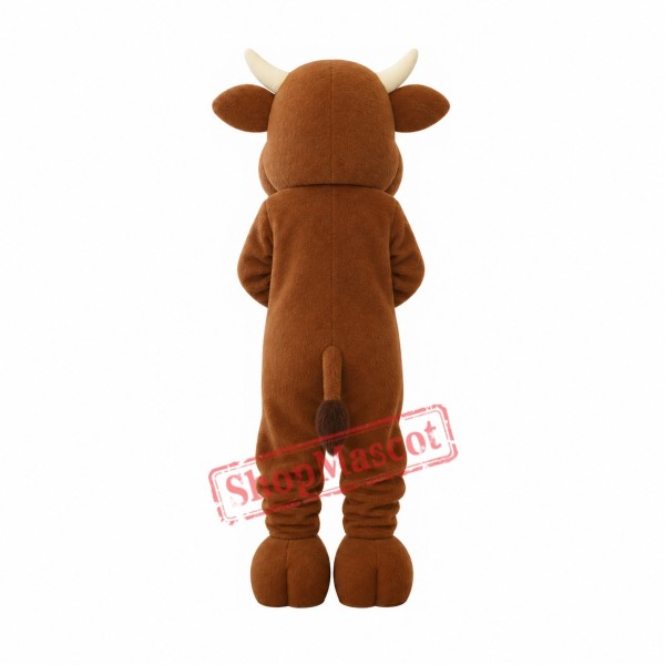 Lovely Brown Bull Mascot Costume Lovely Brown Bull Mascot Costume
