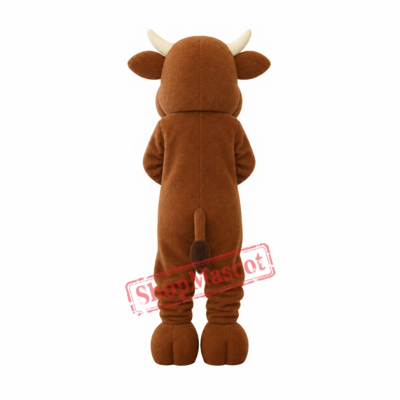 Lovely Brown Bull Mascot Costume Lovely Brown Bull Mascot Costume