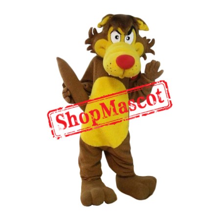 Brown & Yellow Wolf Mascot Costume