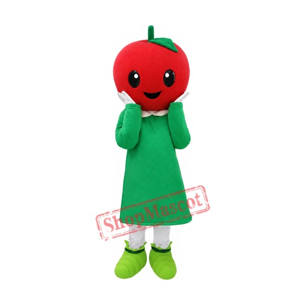 Happy Apple Girl Mascot Costume Happy Apple Girl Mascot Costume
