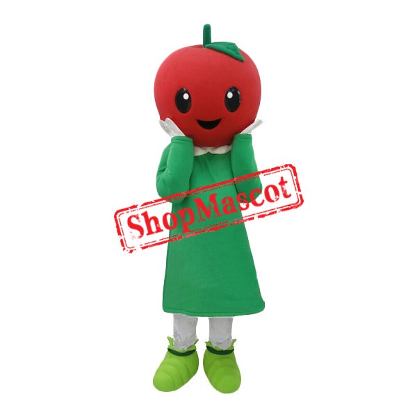Happy Apple Girl Mascot Costume