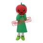 Happy Apple Girl Mascot Costume