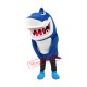 Superb Blue & White Shark Mascot Costume Superb Blue & White Shark Mascot Costume