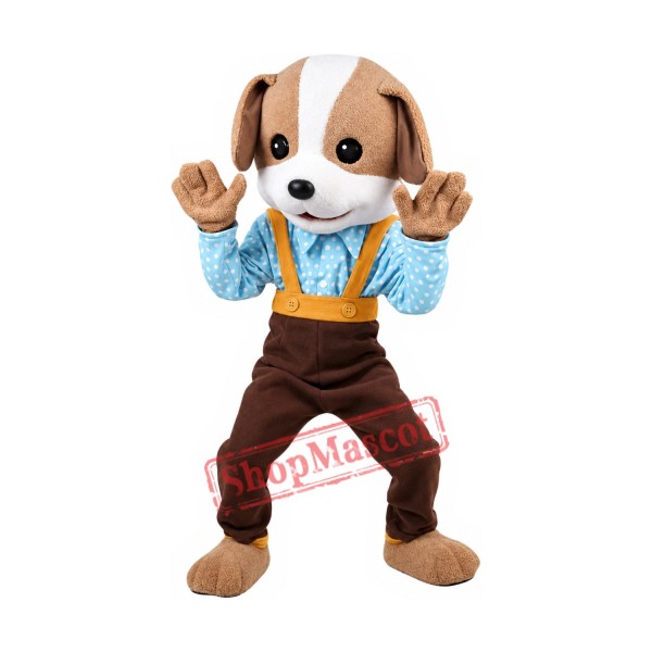 Lovely Brown & White Dog Mascot Costume Lovely Brown & White Dog Mascot Costume
