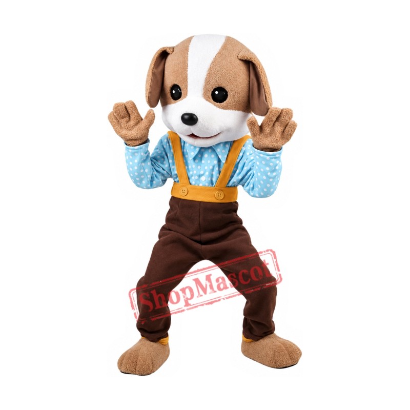 Lovely Brown & White Dog Mascot Costume Lovely Brown & White Dog Mascot Costume