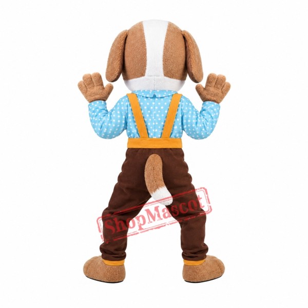 Lovely Brown & White Dog Mascot Costume Lovely Brown & White Dog Mascot Costume